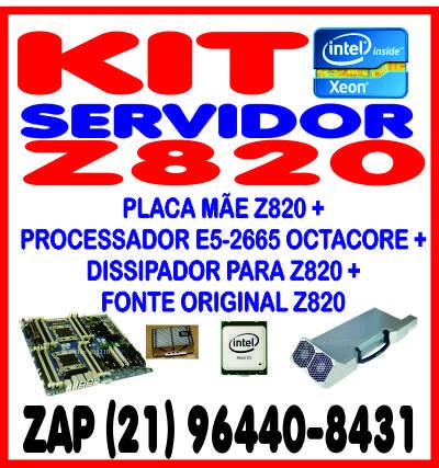 Foto 1 - Kit para servidor hp workstation z820